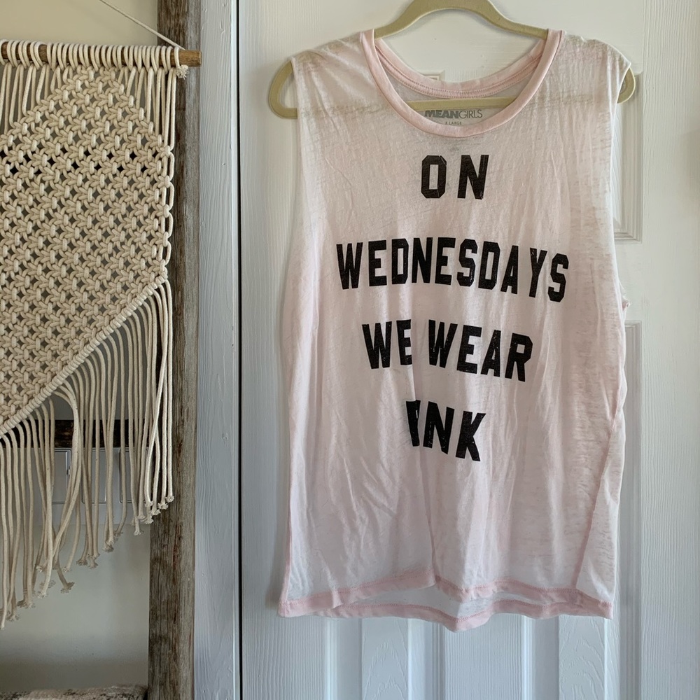 “On Wednesdays Wear Pink” stretchy pink tank top